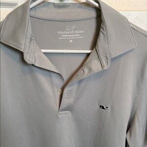 Vineyard Vines Men's Light Gray Polo Shirt